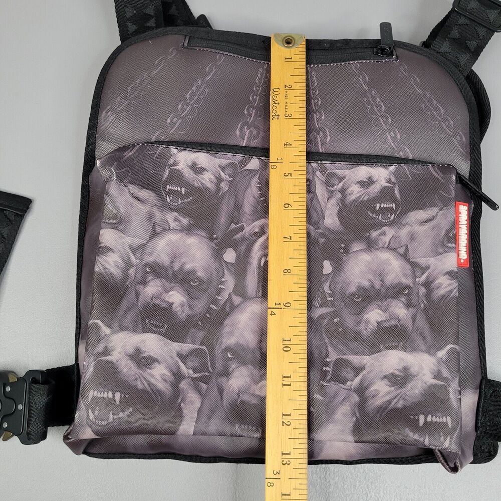 Sprayground Black and Gray Bulldog Backpack - Picture 15 of 16